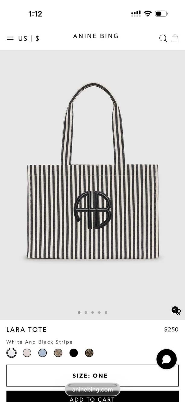 Anine Bing Lara Tote bag brand new. “dust bag included “